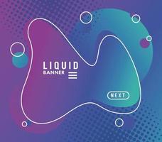 liquid and waves colorful banner vector