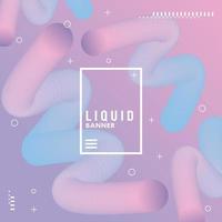 liquid and waves gradient square banner vector