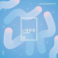 liquid and waves gradient square banner vector