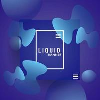 liquid and waves colorful square banner vector