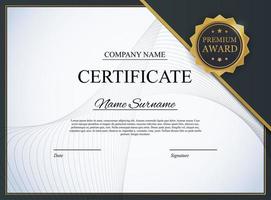 Certificate template Background Award diploma design blank vector