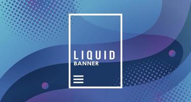 banner cuadrado colorido líquido y ondas vector