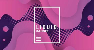 liquid and waves colorful square banner vector