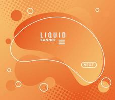 liquid and waves colorful banner vector