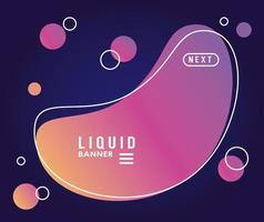 liquid and waves colorful banner vector