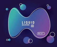 liquid and waves colorful banner vector