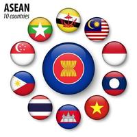 asociación asean de naciones del sudeste asiático vector