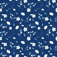 Abstract Design Flower Seamless Pattern Background Vector Illustration