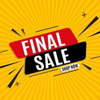 Abstract final sale poster vector