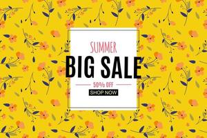 Abstract Summer Sale Background with Frame vector