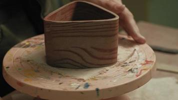 Ceramist Working on A Clay Piece