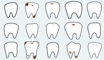 gran conjunto con dientes vector