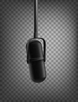 Voice microphone isolated on transparent background vector