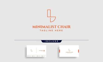 chair logo design concept with modern design vector icon element isolated