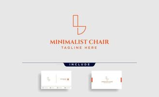 chair logo design concept with modern design vector icon element isolated