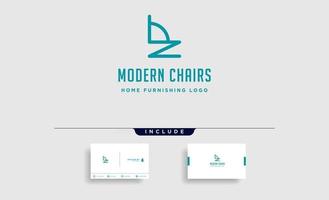 furniture logo design vector icon illustration icon element isolated with business card