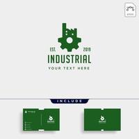 gear factory logo design industrial vector icon isolated