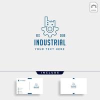 gear factory logo design industrial vector icon isolated