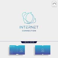 Internet logo línea simple navegador símbolo icono signo vector