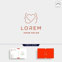 amor, codificación, logotipo, diseño, línea, vector, símbolo, icono vector