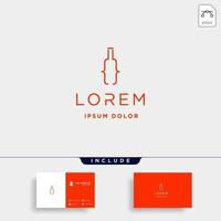 código de cerveza diseño de logotipo codificación de barras línea simple vector