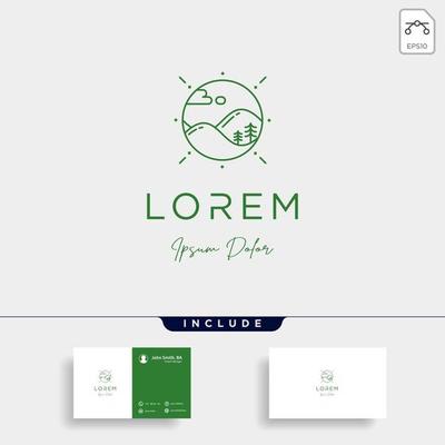 Landscape Logo design for landscaping vector icon