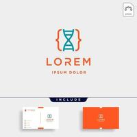 código de adn diseño de logotipo molécula codificación vector símbolo icono