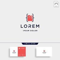 código de cerveza diseño de logotipo codificación de barras línea simple vector