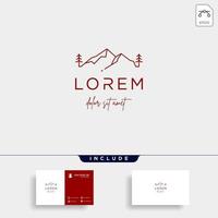 Mountain Logo Vector line design landscape symbol