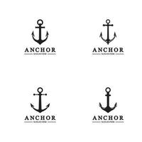 Anchor logo and symbol template icons app vector image