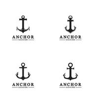 Anchor logo and symbol template icons app vector image