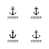 Anchor logo and symbol template icons app vector image