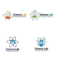 logotipo de laboratorio de ciencias vector
