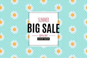 Abstract Summer Sale Background with Frame vector