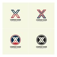 X Letter Logo Template vector icon