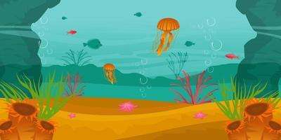 Underwater Beautiful  Background vector