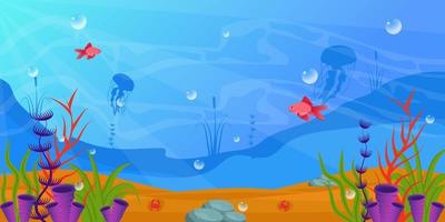 Underwater Beautiful  Background vector