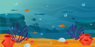 Marine Life Background vector