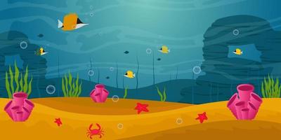 Underwater Beautiful  Background vector