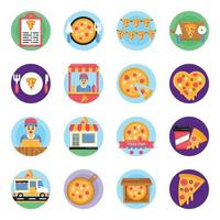 Set of Pizza Fest vector