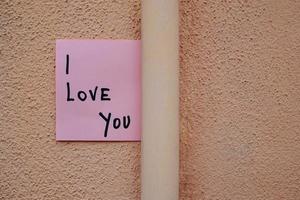 I love you written on paper photo