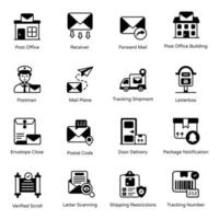 Set of Postal and Courier Services vector