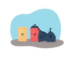 Garbage 2D vector web banner