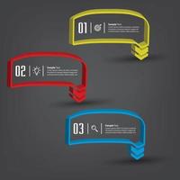 modern text box template banner Infographics vector