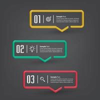 modern text box template banner Infographics vector