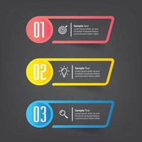 modern text box template banner Infographics vector