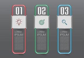 modern text box template banner Infographics vector