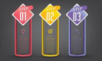 modern text box template banner Infographics vector