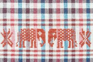 sarong with elephant pattern texture background photo