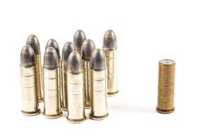 Think different    group of bullets and single bullet photo